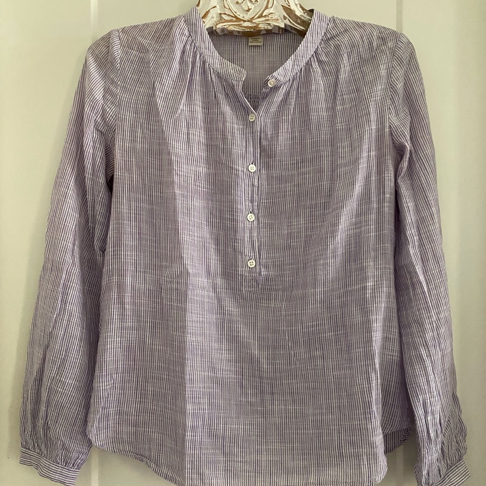J. Crew Light Purple Striped Button Down Shirt
